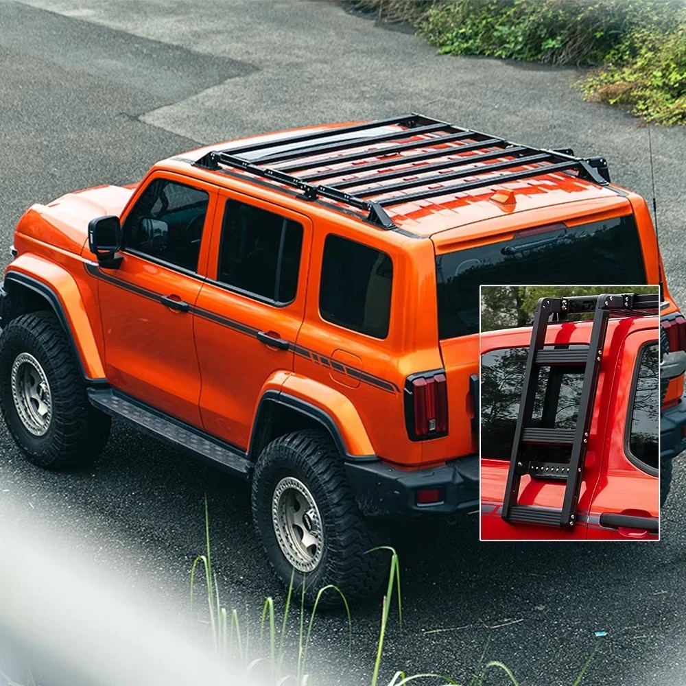 High Quality DAKA Aluminum Alloy Roof Rack Luggage Carrier Platform Modification Kit Side Ladder New Upgrade for GWM Tank 300